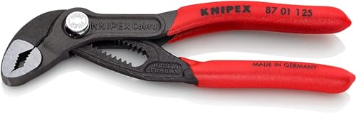 KNIPEX Cobra Mini-Wasserpumpenzange, 125 mm, Muttern bis 27 mm, Rohre bis 30 mm, Feinverstellung per Knopfdruck, Rohrzange, EDC, 87 01 125 KNIPEX Cobra Mini-Wasserpumpenzange, 125 mm, Muttern bis 27 mm, Rohre bis 30 mm, Feinverstellung per Knopfdruck, Rohrzange, EDC, 87 01 125 von KNIPEX