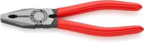 Knipex Kombizange schwarz atramentiert, mit Kunststoff überzogen 180 mm 03 01 180 EAN von Knipex