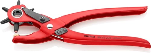 Knipex Revolverlochzange rot pulverbeschichtet 220 mm 90 70 220 EAN von Knipex