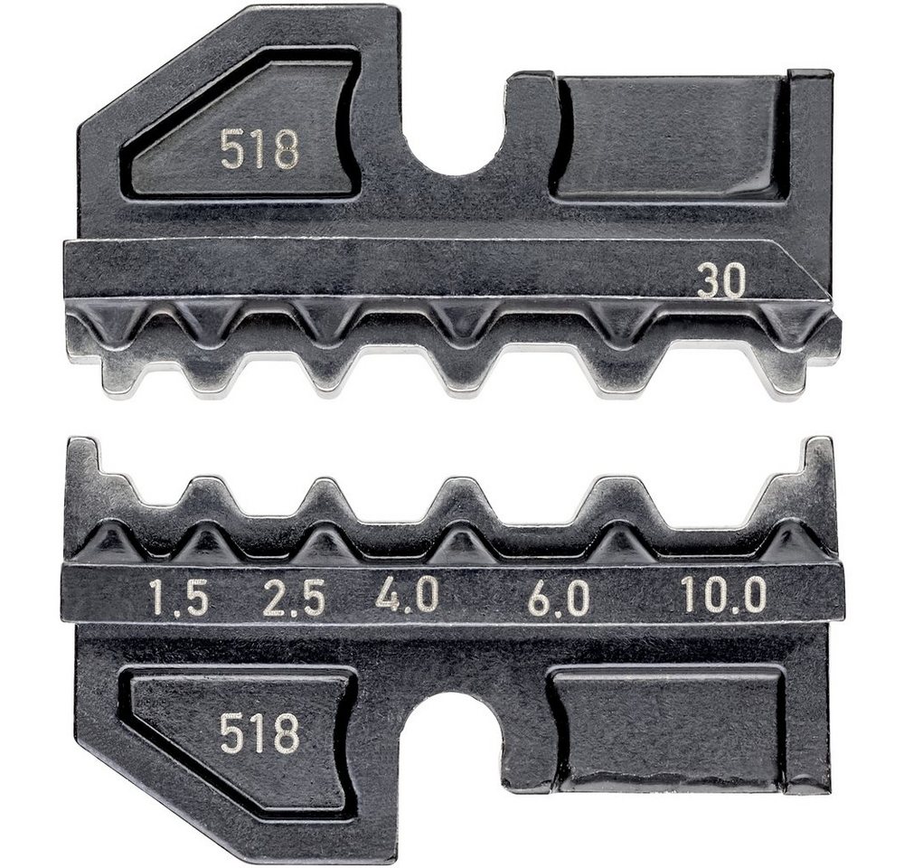 Knipex Crimpzange Knipex 97 49 30 Crimpeinsatz Unisolierte Stoßverbinder 1.5 bis 4 mm² von Knipex