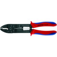 Knipex Crimpzange schwarz lackiert mit Mehrkomponenten-Hüllen 240mm Kapazität 0,5-6mm² von Knipex