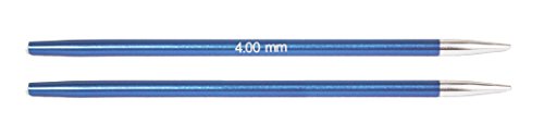 KnitPro K47503 Austauschbare Strickspitzen, Aluminium, Blau, 11.5cm / 4.00mm von KnitPro