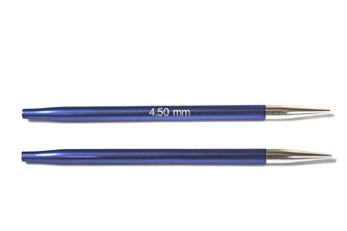KnitPro K47524 Austauschbare Strickspitzen, Aluminium, Blau, 8.7cm / 4.5mm von KnitPro