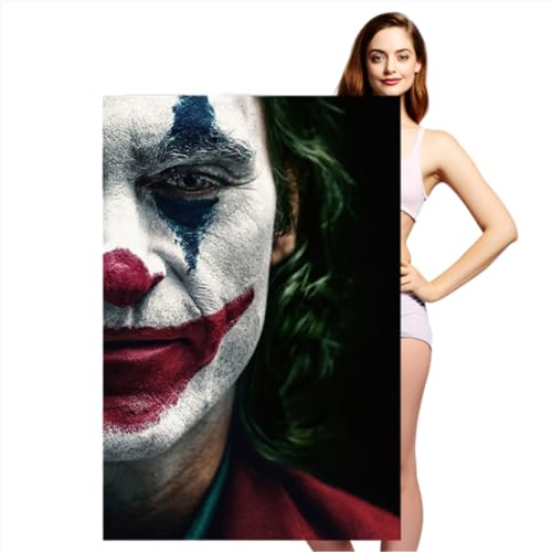 Joker Duschtuch 70x140 cm, Mikrofaser Schnelltrocknend Badetuch Groß, Strand Beach Towel Für Männer, Kinder Geschenkidee (Y1,100x200cm) von KnorRs