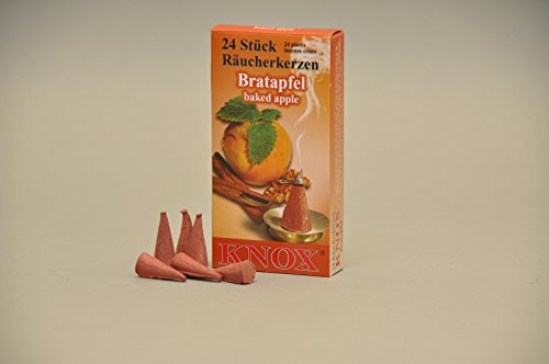 Knox Räucherkerzen/Räucherkegel - Bratapfel - 24 Stück/Pkg. (3, Bratapfel) von KNOX