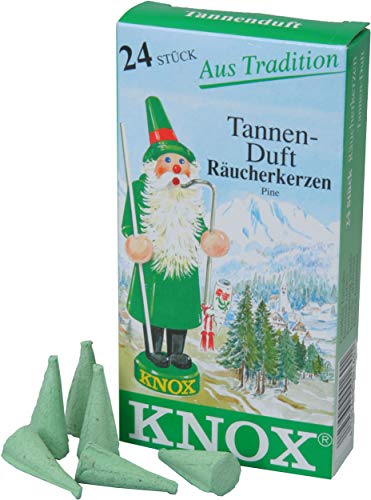 Knox Räucherkerzen/Räucherkegel – Tanne – 24 Stück/Pkg. (3, Tanne) von KNOX