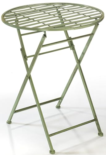 Kobolo Gartentisch Metalltisch Bistrotisch Tisch - Metall - 60cm - Antique Green - von Kobolo