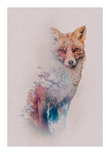 Komar Animals Forest Fox - Größe: 50 x 70 cm, Wandbild, Poster, Kunstdruck (ohne Rahmen), PURE Boutique von Komar