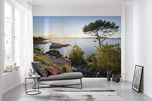 Komar Vlies Fototapete LICHT DES SÜDENS | Tapete, XXL, Dekoration, Natur, Landschaft, Schlafzimmer, Wohnzimmer, Büro, Flur | Größe 400 x 280 cm (Breite x Höhe) | SHX8-013 von Komar