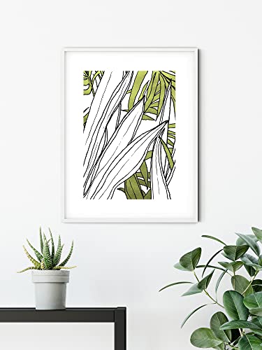 Komar Wandbild - Bleached Leaves - Größe: 40 x 50 cm - Poster, Kunstdruck, Dekoration, Wohnzimmer, Schlafzimmer (ohne Rahmen) von Komar