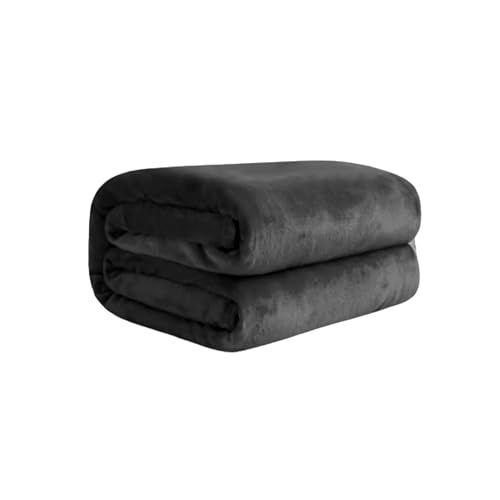 Komfortec Extra Warme Kuscheldecke Flauschig, Wohndecke, Fleecedecke, Oeko-TEX Zertifiziert, Superweich, 220x240 cm, 450 g/m², Anthrazit von Komfortec