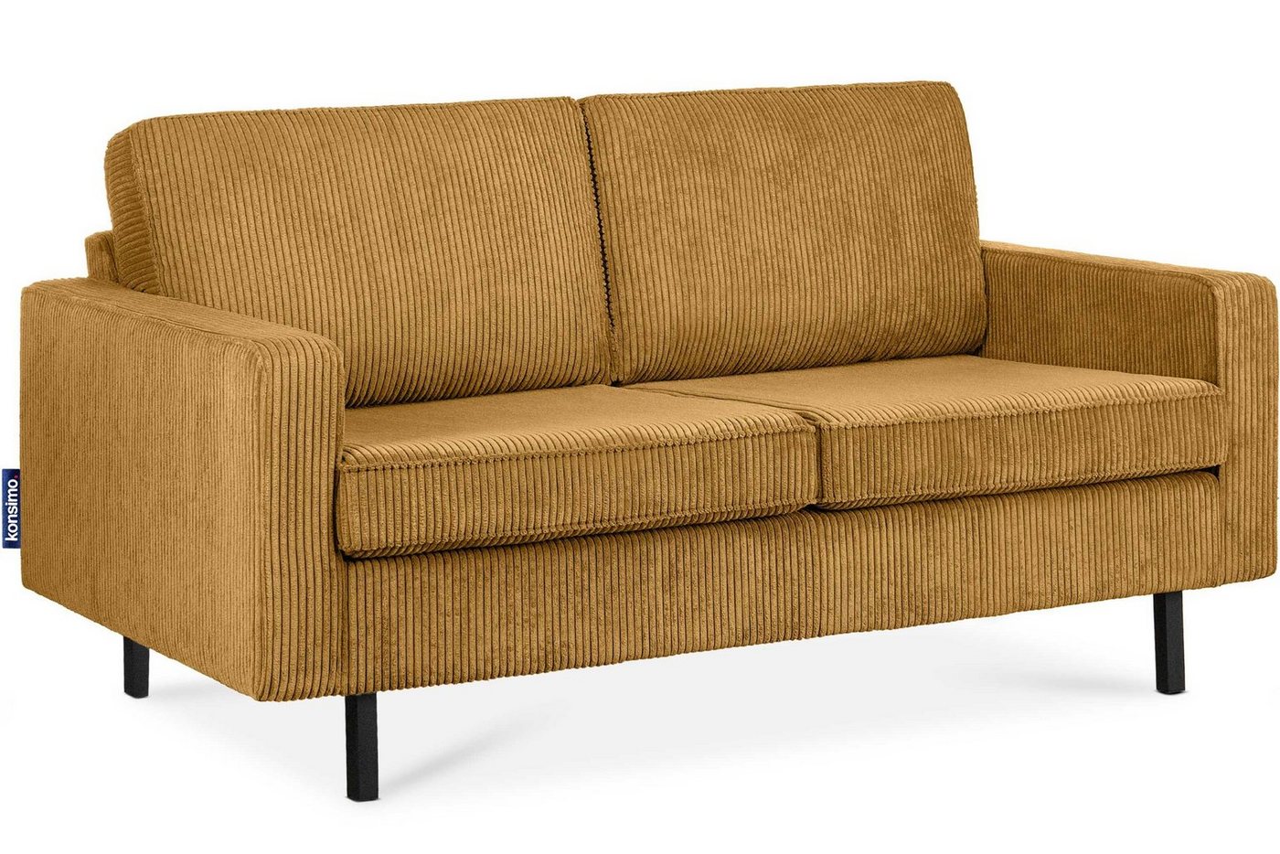 Konsimo 2-Sitzer INVIA Zweisitzer-Sofa, Polsterung aus hochwertigem Schaumstoff, in Pet Friendly Cord-Stoff von Konsimo