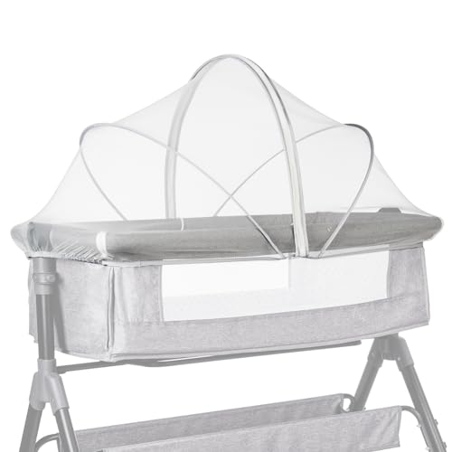 Koomuao Universal Moskitonetz für Babybett,Mückennetz für Babybetten, Stabil Insektenschutz für Reisebett mit Reißverschluss,für schnellen und einfachen Zugang zu Ihrem Baby (Weiß, 110 * 65cm) von Koomuao