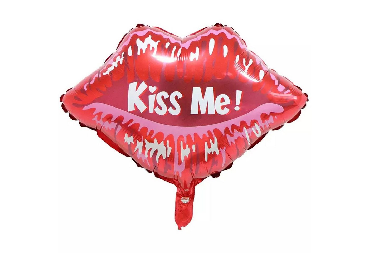 Kopper-24 Folienballon Folienballon Lippen, Kiss Me! rot, ca. 58 x 51 cm von Kopper-24