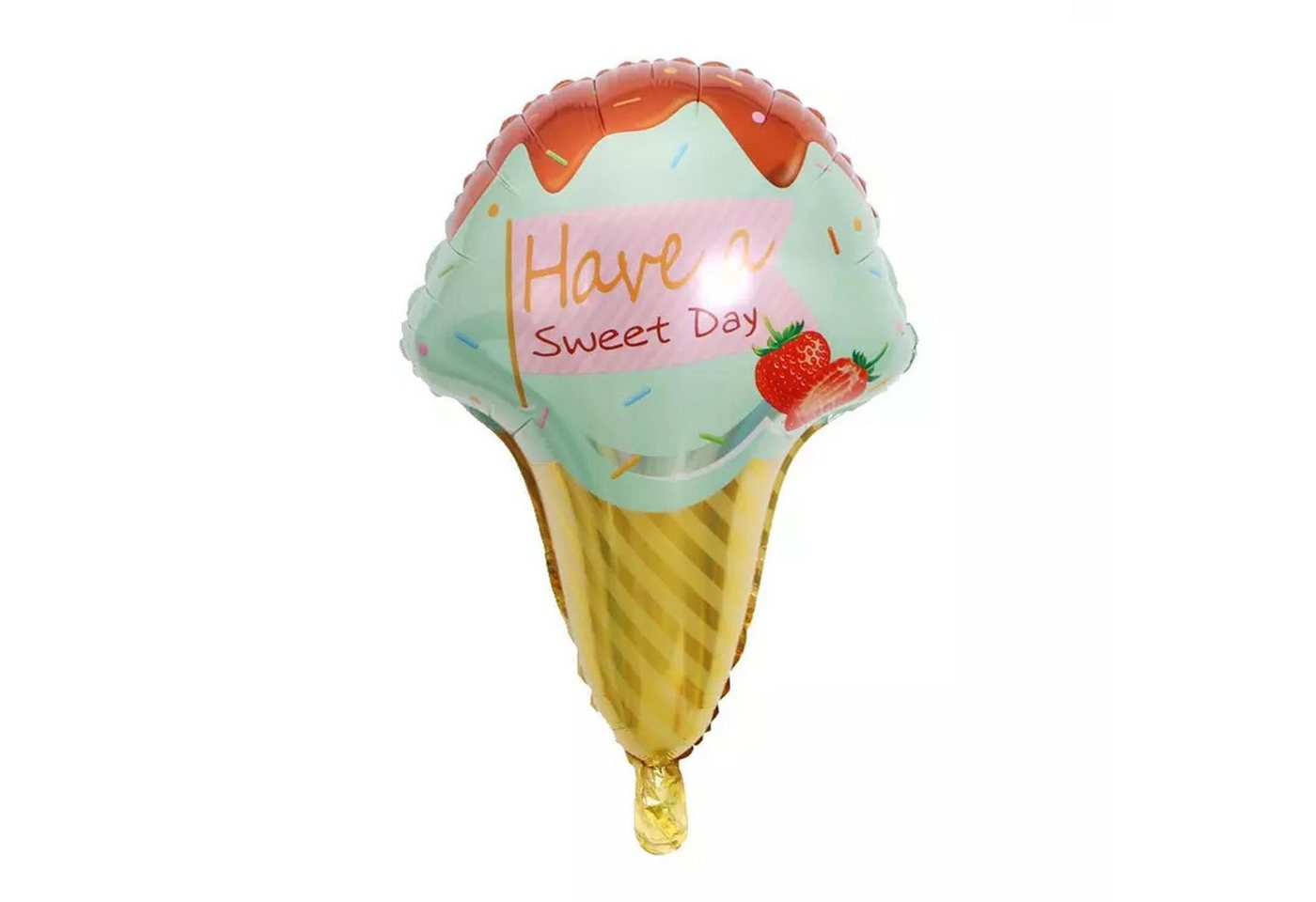 Kopper-24 Folienballon Folienballon Motiv Food, Eis Waffel - Have a sweet day, ca. 69 x 47 cm von Kopper-24