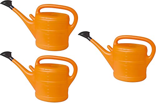 3X Gießkanne 10L ORANGE + 1x KÜHLSCHRANKMAGNET! Blumenkanne Kunststoff für groß & klein Garten & Zimmerpflanzen Gießkannen Gieskanne Gieskannen Giesskanne 10 Liter Watering Can Gieskannen10Liter lr von KOVA