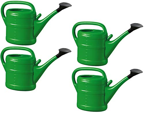 4X Gießkanne 10L GRÜN + 1x KÜHLSCHRANKMAGNET! Blumenkanne Kunststoff für groß & klein Garten & Zimmerpflanzen Gießkannen Gieskanne Gieskannen Giesskanne 10 Liter Watering Can Gieskannen10Liter lr von KOVA