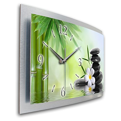 Kreative Feder Relax Blüte 3D XXL Designer leise Funk Wanduhr Funkuhr modernes Design *Kreative Feder* WAA037FL (80x40cm) von Kreative Feder