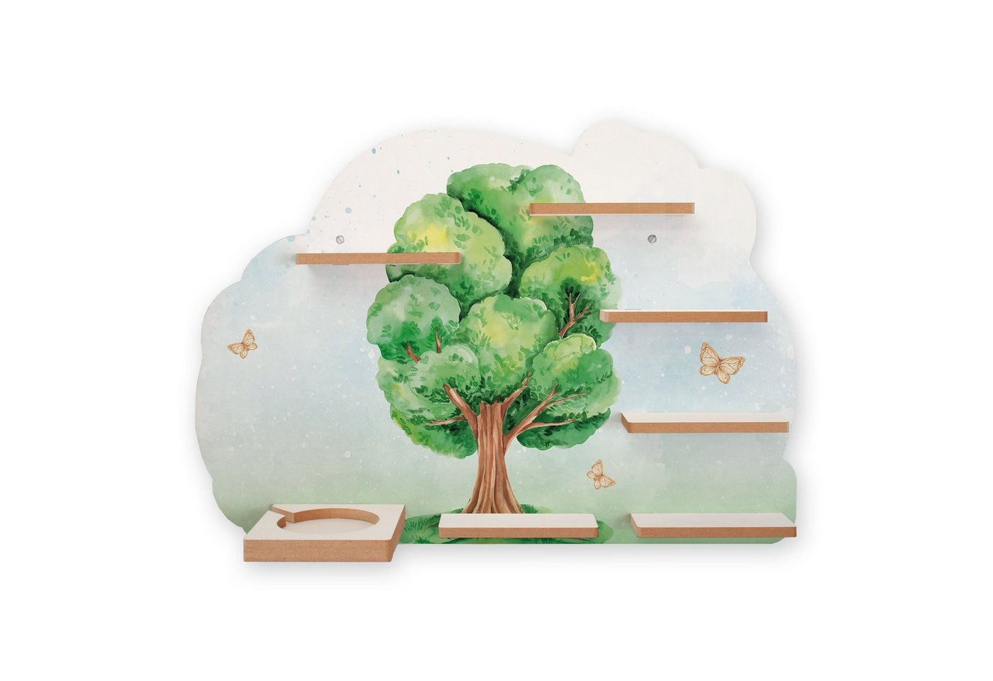 Kreative Feder Wandregal MUSIKBOX-REGAL Baum, für TONIE-BOX und TONIES inkl. 40 Metallplättchen von Kreative Feder