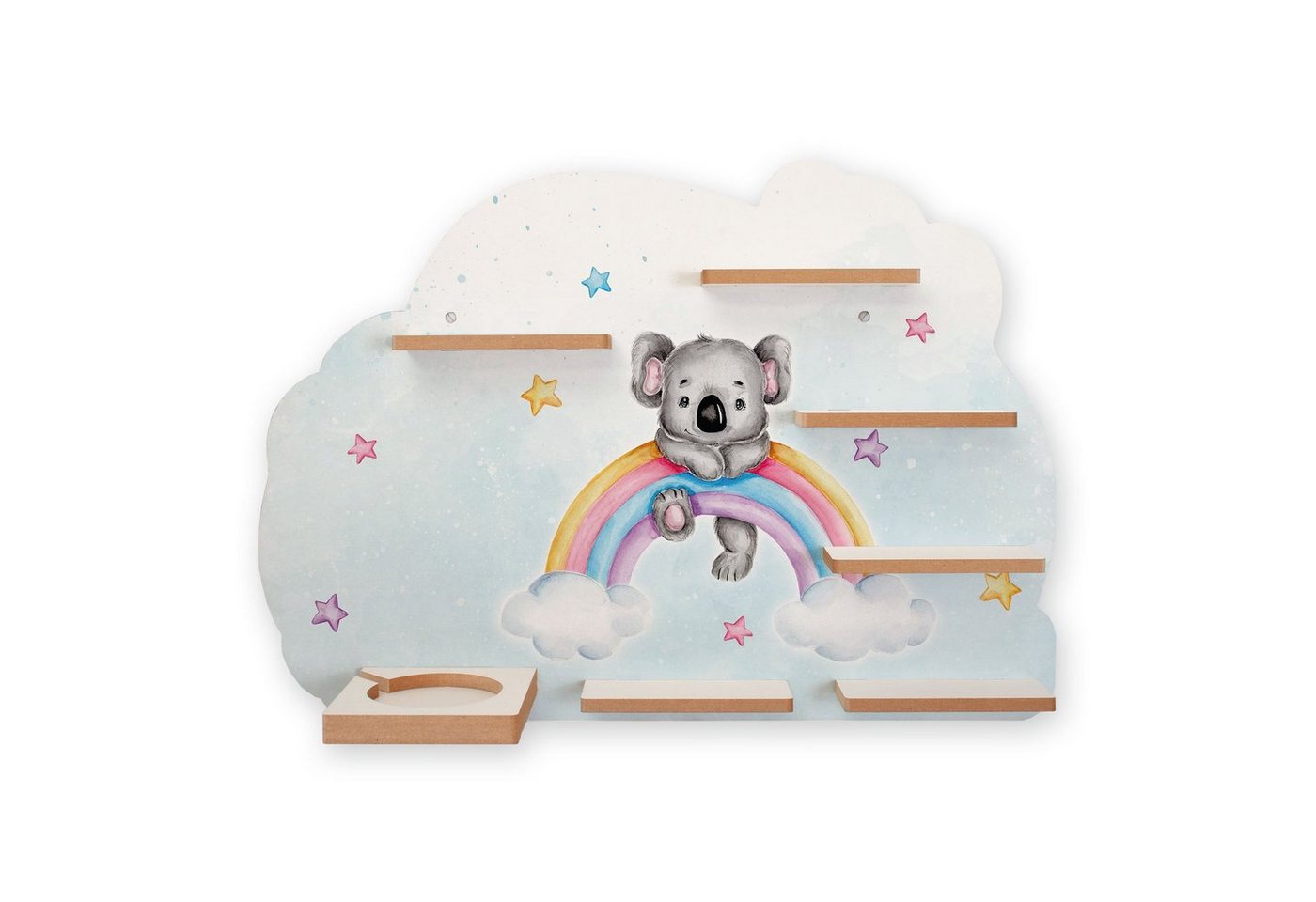Kreative Feder Wandregal MUSIKBOX-REGAL Koala & Regenbogen, für TONIE-BOX und TONIES inkl. 40 Metallplättchen von Kreative Feder