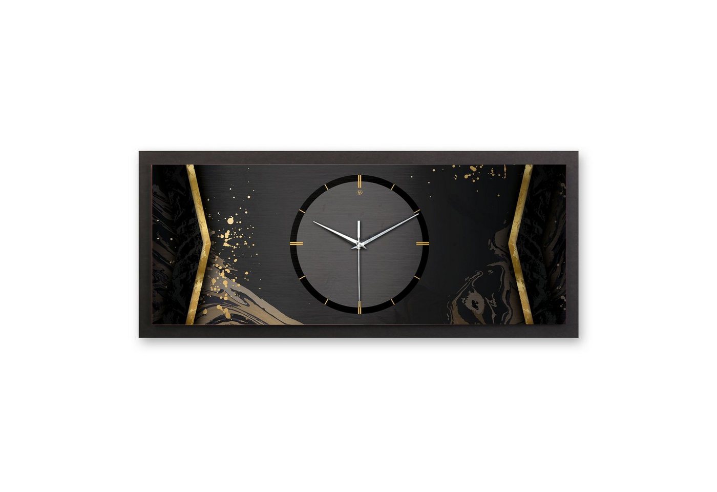 Kreative Feder Wanduhr 3D Designer-Wanduhr Abstract Black (ohne Ticken, Funk- oder Quarzuhrwerk, elegant, außergewöhnlich, modern) von Kreative Feder