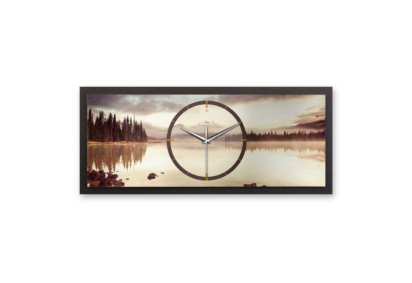 Kreative Feder Wanduhr 3D Designer-Wanduhr Calm Lake (ohne Ticken, Funk- oder Quarzuhrwerk, elegant, außergewöhnlich, modern) von Kreative Feder