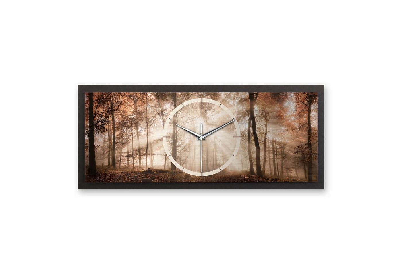 Kreative Feder Wanduhr 3D Designer-Wanduhr Wald (ohne Ticken, Funk- oder Quarzuhrwerk, elegant, außergewöhnlich, modern) von Kreative Feder