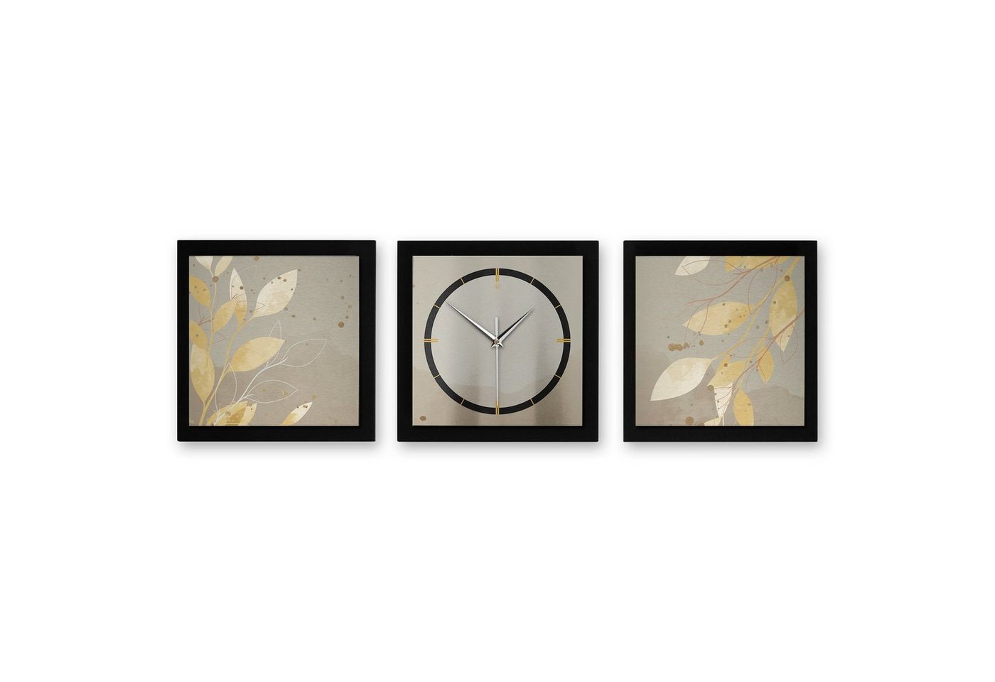 Kreative Feder Wanduhr Beige (ohne Ticken, Funk- oder Quarzuhrwerk, elegant, außergewöhnlich, modern) von Kreative Feder