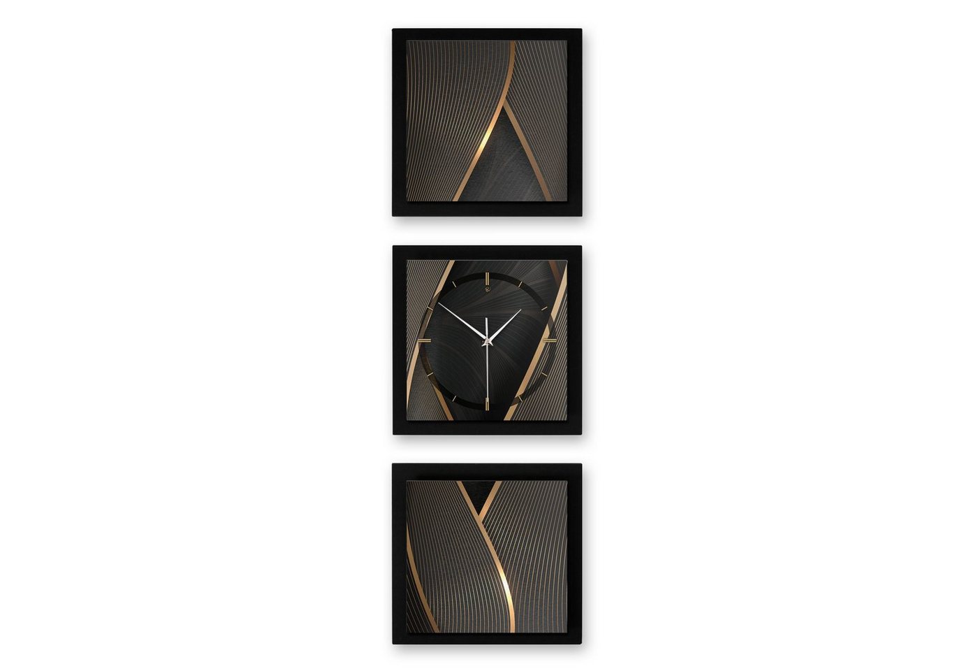 Kreative Feder Wanduhr Elegant Lines (ohne Ticken, Funk- oder Quarzuhrwerk, elegant, außergewöhnlich, modern) von Kreative Feder