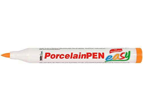 KREUL 16303 - Porcelain Marker medium Orange - Für Kinder entwickelter Porzellanmalstift, ohne Schütteln und Pumpen sofort los malen von Kreul