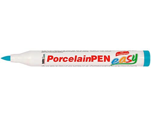 KREUL 16316 - Porcelain Marker medium Türkis - Für Kinder entwickelter Porzellanmalstift, ohne Schütteln und Pumpen sofort los malen von Kreul