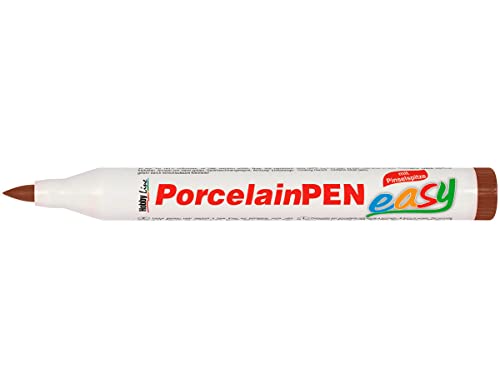 KREUL 16329 - Porcelain Marker medium Braun - Für Kinder entwickelter Porzellanmalstift, ohne Schütteln und Pumpen sofort los malen von Kreul