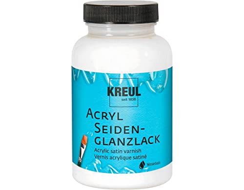 Acryl-Seiden-Glanzlack, große Dose 275ml - Klarlack - farblos - für Kinder zum Basteln (Pro Dose) von Kreul