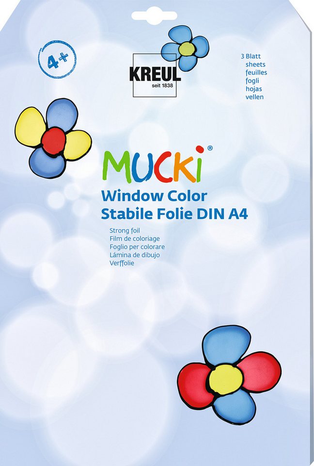 Kreul Dekorationsfolie Fenster-Folie Window Color MUCKI, 3 Stück von Kreul