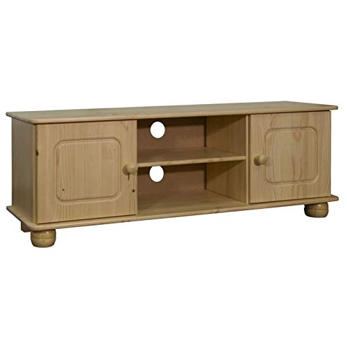 Kstyhome TV-Schrank, TV Konsole, TV Lowboard, Fernsehschrank, TV Board, für Wohnzimmer Schlafzimmer,TV-Regal, 115x29x40 cm Massivholz Kiefer von Kstyhome