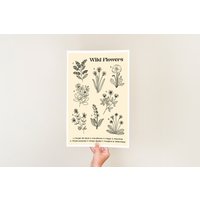 Wilde Blumen - Poster Illustration Print von KulanaStickers