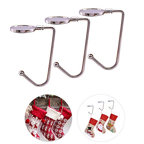 Kungfu Mall 3 Stück Weihnachtsstrumpfhalter Metallhaken Aufhänger Griff Clips für Weihnachten Tisch Kamin hängende Dekoration von Kungfu Mall