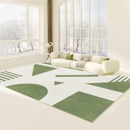 Kunsen waschbarer Teppich Wohnzimmer tepiche für küche Einfaches grünes Design Wohnzimmer Teppich Esszimmer Zubehör waschbar sitzecke kinderzimmer 200X300CM von Kunsen