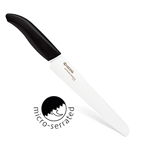 Kyocera GEN Keramik-Schneidmesser, Klingenlänge 18 cm Messer, Kunststoff, schwarz, 31 x 3,3 x 2 cm von Kyocera