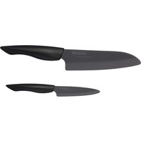 KYOCERA Messer-Set "SHIN", (Set, 2 tlg.), Gemüse-/Santokumessser, extrem scharfe Klinge, Zirkoniakeramik von Kyocera