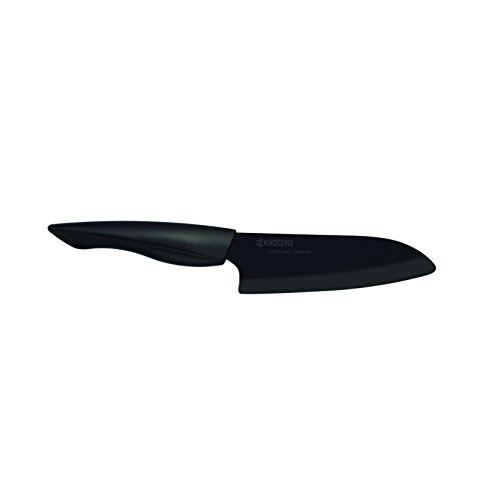 Kyocera ZK-140BK-BK SHIN Keramik-Mini Santoku Messer, Kunststoff, Schwarz, 28 x 2,3 x 4,7 cm von Kyocera