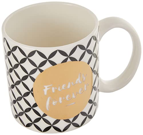 DRAEGER PARIS 1886 Friends Forever Tasse, Noir/Or, 11.6 x 9.5 x 8.2 cm von DRAEGER