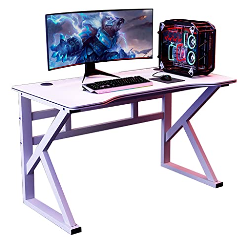 LAMEDOAT Gaming-Schreibtisch, Computertisch, K-förmiger Gamer-Schreibtisch mit Karbonfaseroberfläche, Kabelmanagement, Spielcomputertisch für das Heimbüro, AL 120 cm von LAMEDOAT