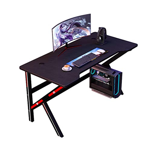 LAMEDOAT Gaming-Schreibtisch, K-förmiger Schreibtisch, robust, Heimbüro, PC, Laptop, Workstation, Gaming-Computertisch, Arbeitszimmer, PC-Laptop-Tisch für große Räume, Schwarz-L 100 cm von LAMEDOAT