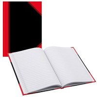 Bantex Notizbuch Chinakladde DIN A4 liniert, schwarz/rot Hardcover 192 Seiten von Bantex