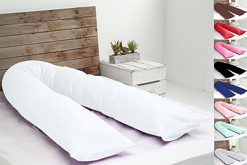 LANDSTER Schwangerschaftskissen Seitenschläferkissen Schlafkissen Ganzkörperkissen Body Pillow U förmiges V förmiges Kissen (Weiß, U-Förmiges) von LANDSTER