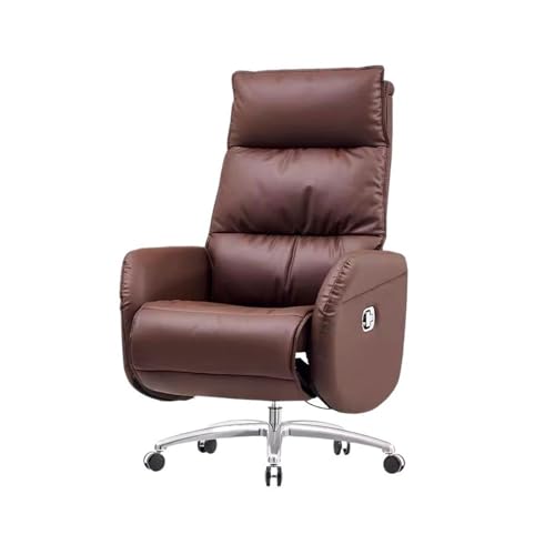 LAPADULA Home-Office-Stuhl Luxuriöser Bürostuhl for die Mittagspause, Computerstuhl, bequemer Drehstuhl, Arbeitsstuhl Moderne Stühle (Color : Brown) von LAPADULA
