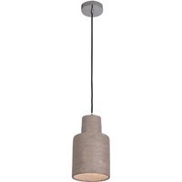 Pendelleuchte in Grau und Chrom E27 145mm - grey - Zambelis von ZAMBELIS