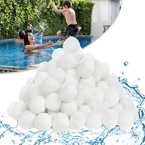 LARS360 Filterbälle 1400g Filterballs Pool Filterbälle für Poolpumpe Filterbälle für Sandfilter Kann 50 kg Filtersand Ersetzen Filterballs für Sandfilteranlagen für Filtration Pool Aquarium (Weiß) von LARS360