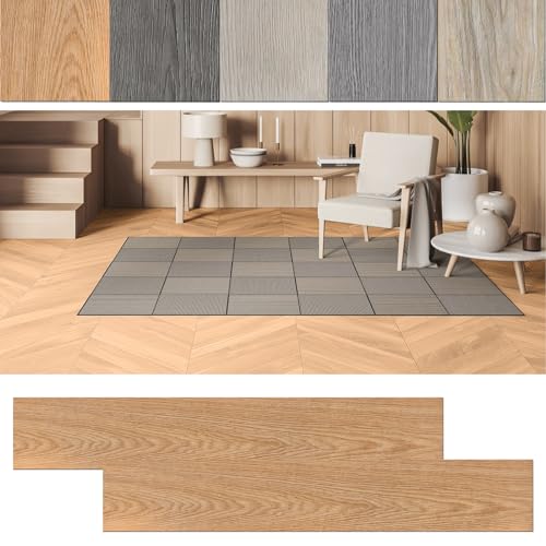 LARS360 PVC Bodenbelag Selbstklebend, Vinylboden Holz-Optik, 91,44 x 15,24 x 0,2 cm, 5m² 36 Stück，Laminat Klebefliesen Boden Laminatboden, Wasserfest Schalldämmung (Warm Oak) von LARS360